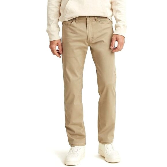 Levi's Pants Men 36 Khaki Tan Cotton Classic Fit Straight Leg 505 Regular NWT - Picture 1 of 14